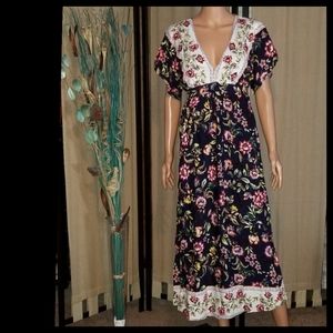 Wildflower Boho Prairie Maxi Dress Sz S